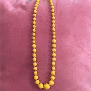 Vintage Yellow Bauble Necklace